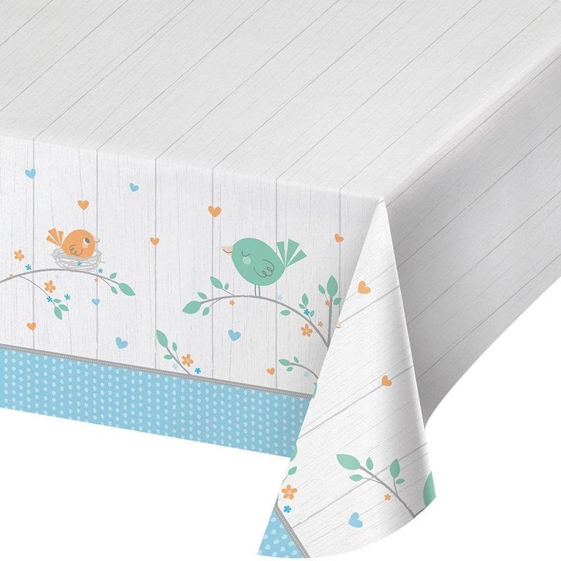 Hello Baby Boy Plastic Rectanlge Tablecover