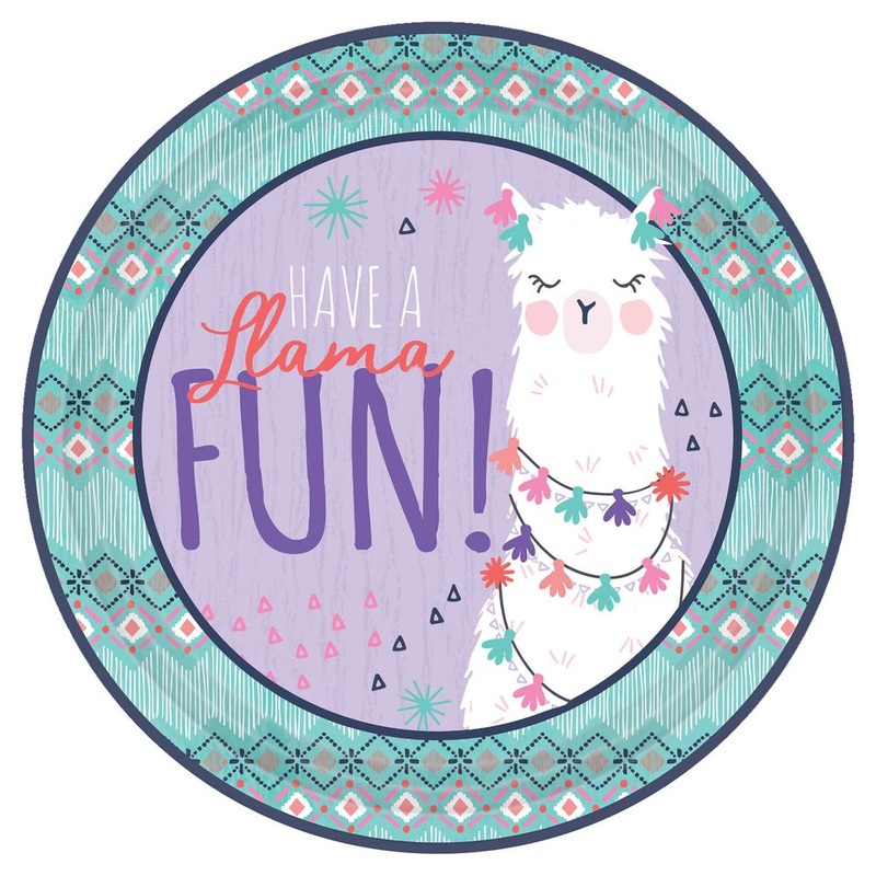 Llama Fun Luncheon Plates, 8ct