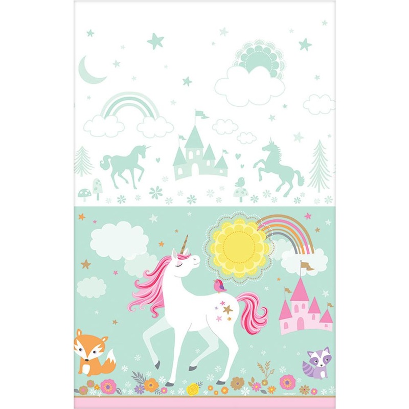 Magical Unicorn Plastic Rectangle Tablecover