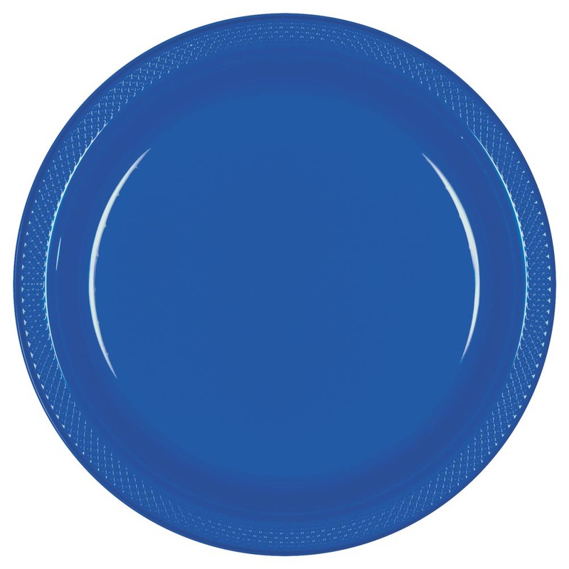 Marine Blue Plastic Banquet Plates