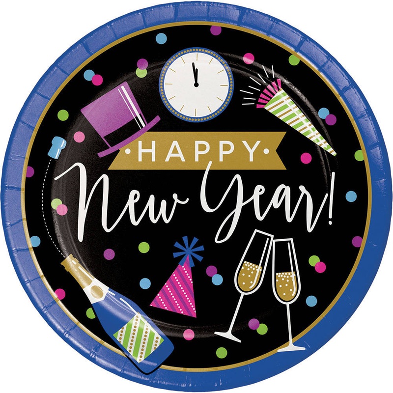 New Year Cheers Dinner Plates (16ct)