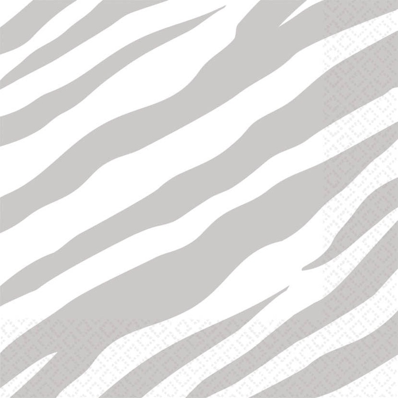 Pearl Zebra Luncheon Napkins (36ct)