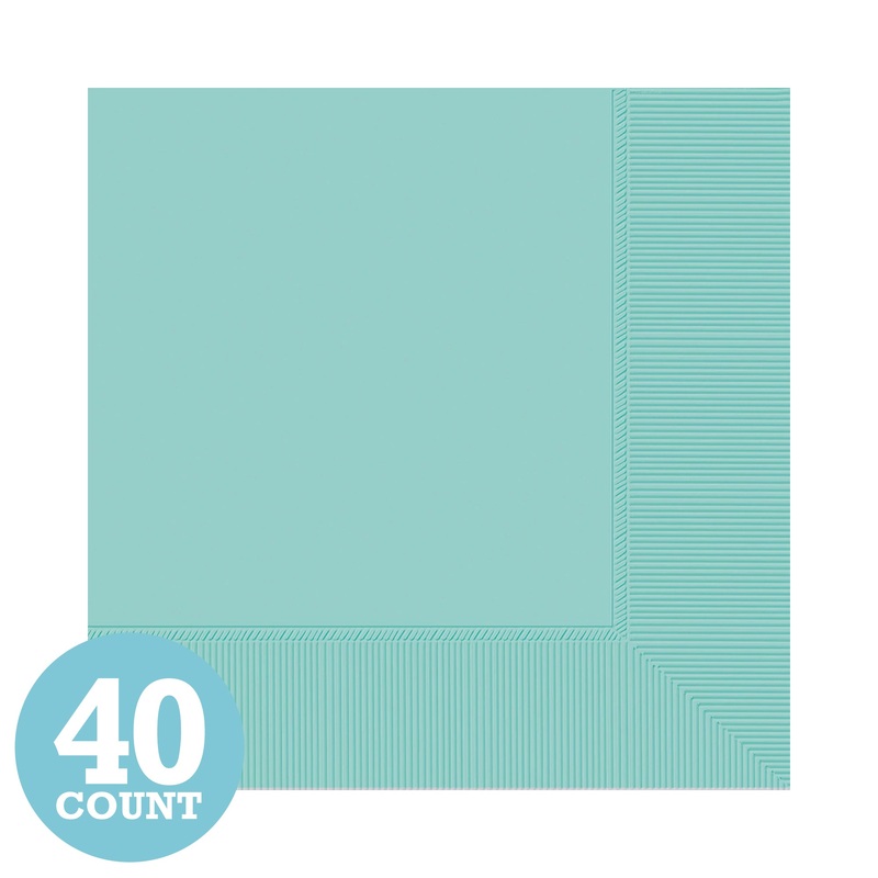 Robins Egg Blue 2-Ply Beverage Napkins (40ct)