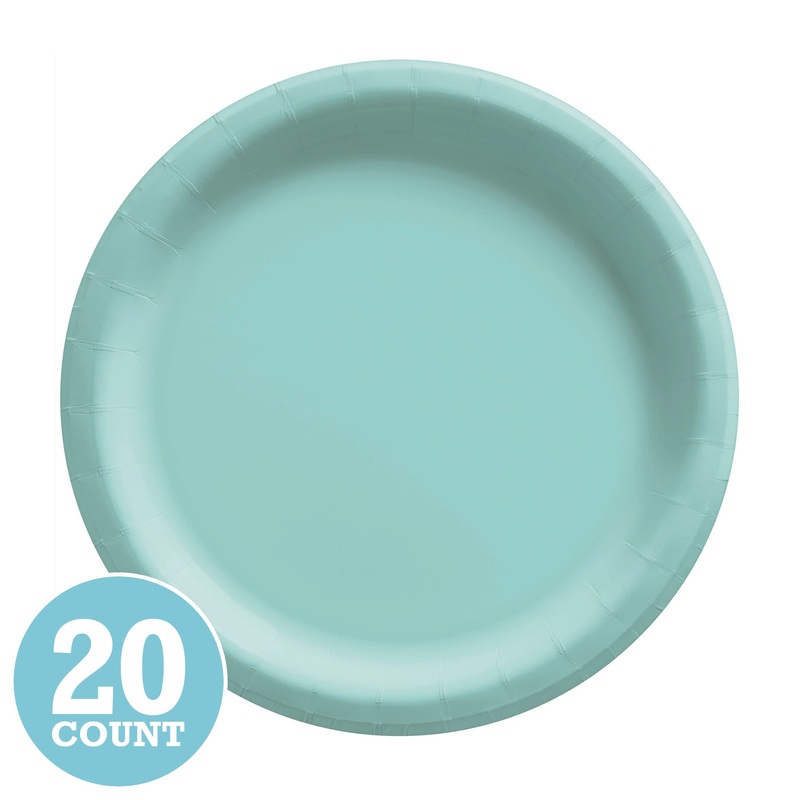 Robins Egg Blue Dinner Paper Plates (20ct)