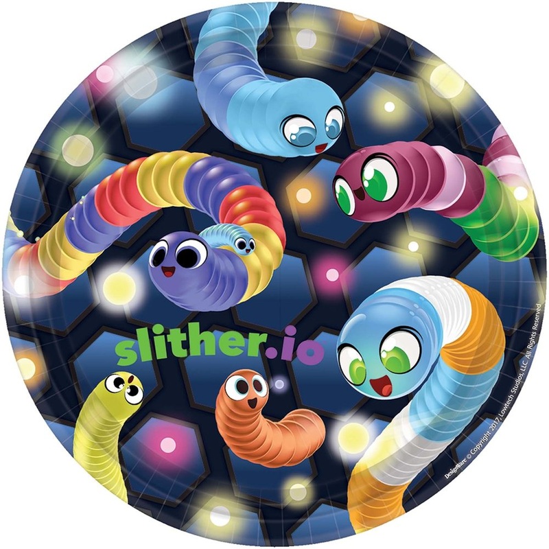 Slither.io Paper Dessert Plates (8 ct)