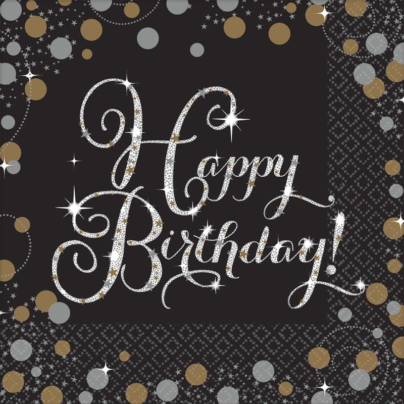 Sparkling Celebration Happy Birthday Luncheon Napkins (16ct)
