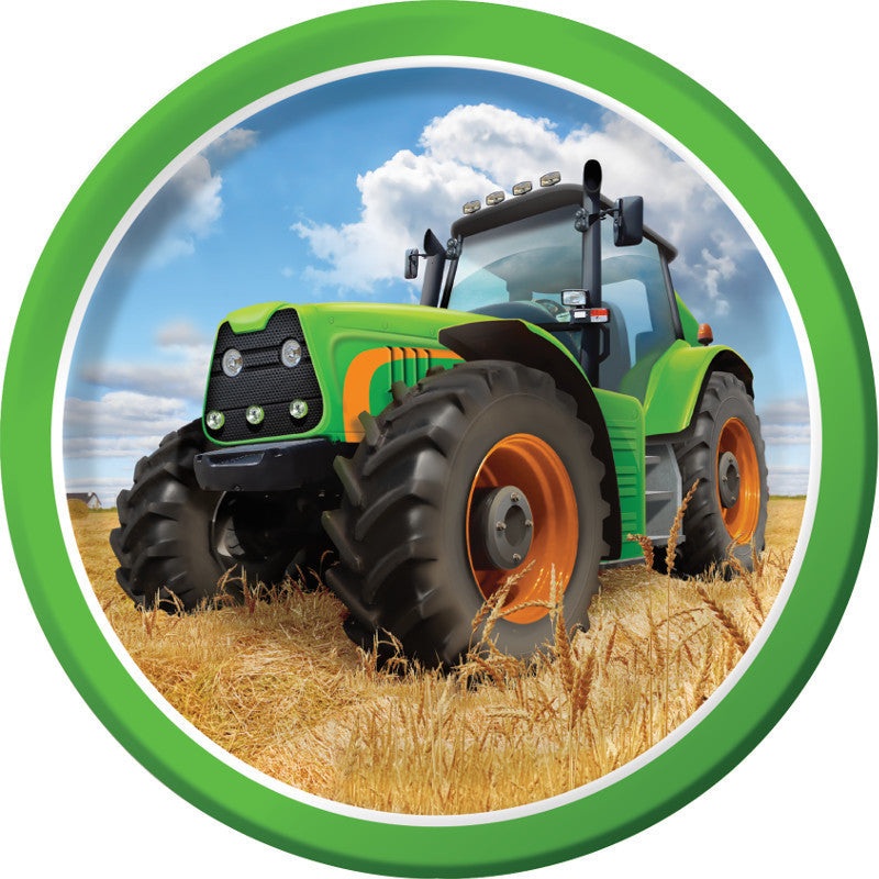 Tractor Time Paper Dessert Plates (8 ct)