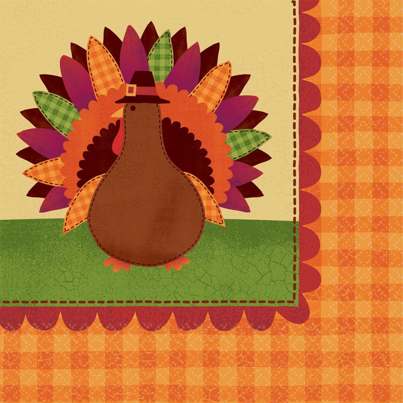 Turkey Dinner Dinner Napkins (16ct)