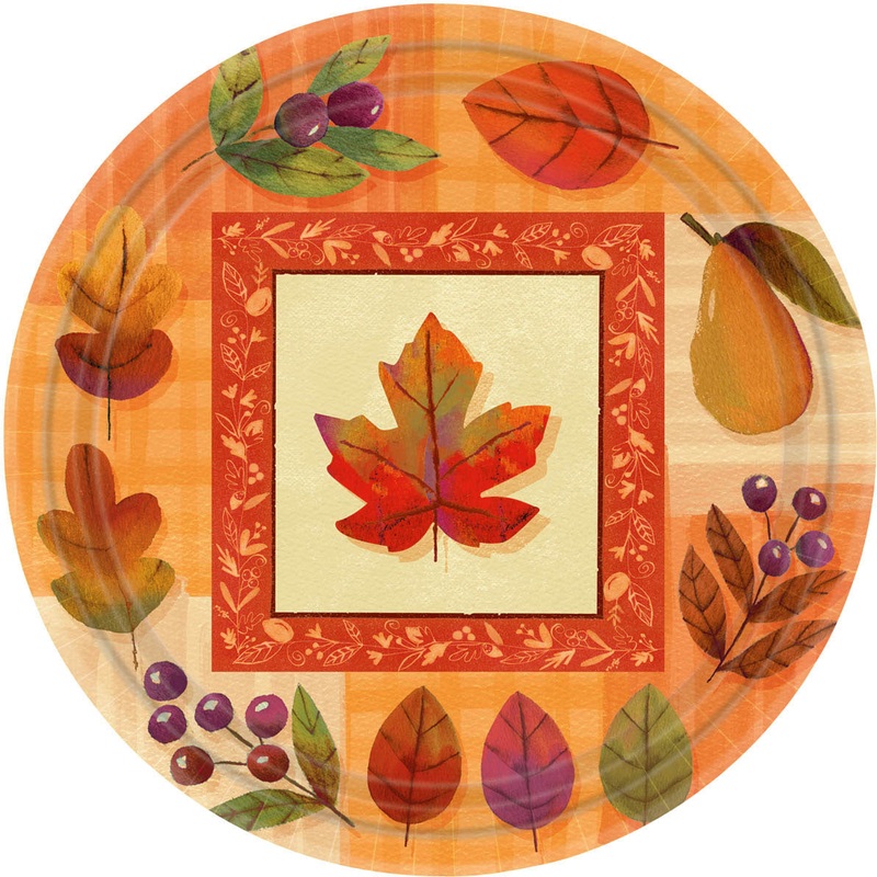 Watercolor Leaves Dinner Plates (18ct)