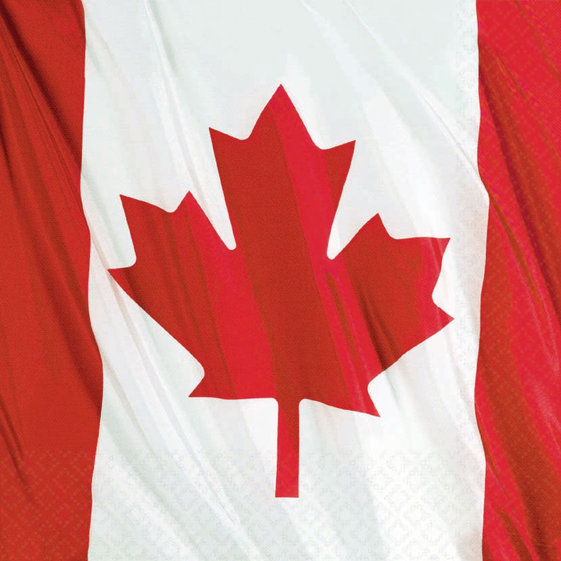 Waving Canadian Flag Luncheon Napkins (20ct)