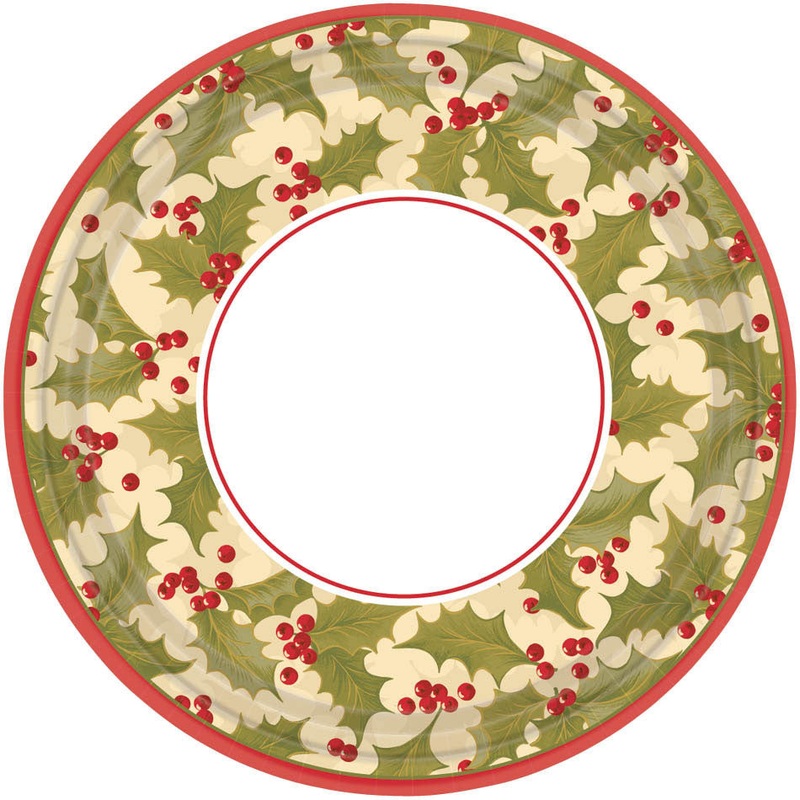 Winter Holly Dessert Plates (50ct)