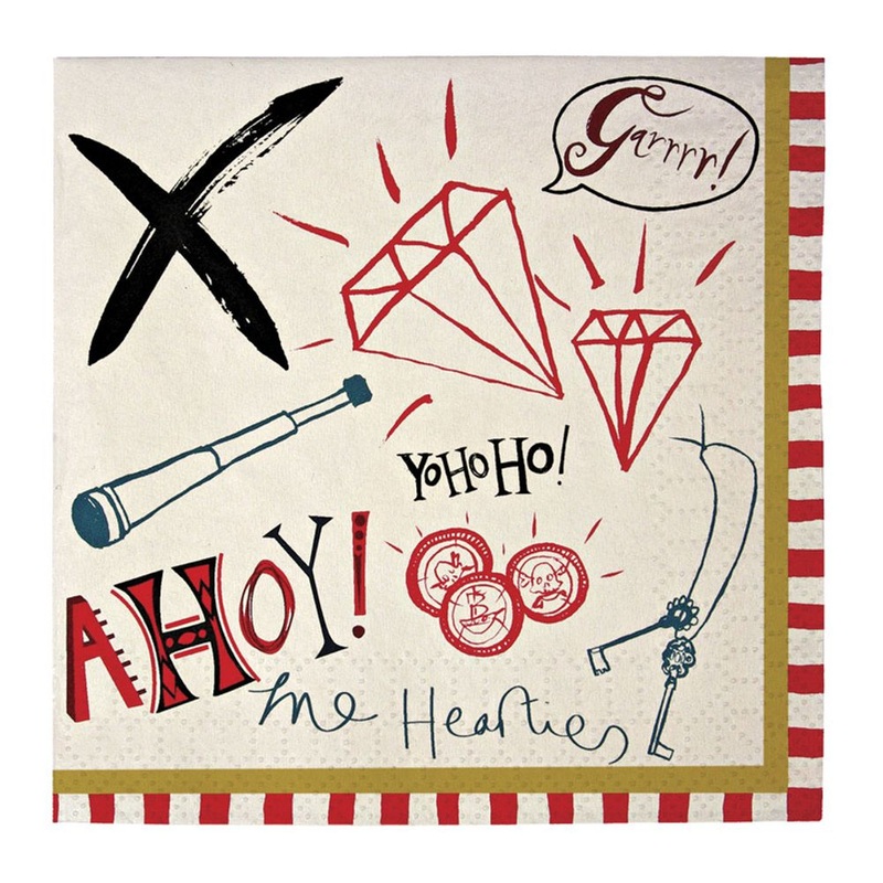 Ahoy There Pirate Beverage Napkins (20ct)