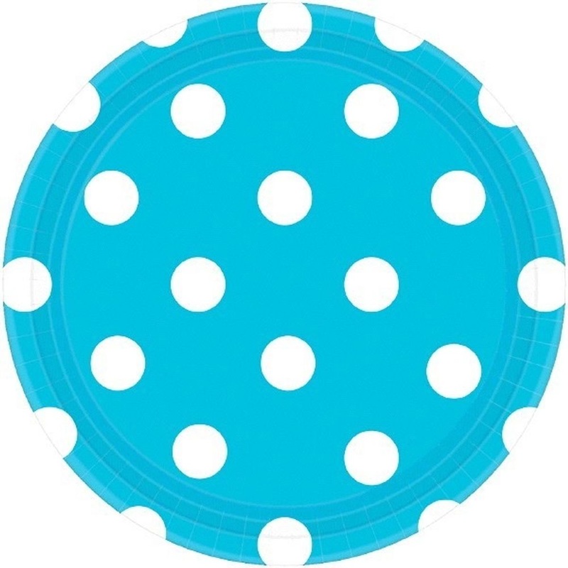 Caribbean Blue Dots Dessert Plates (8ct)