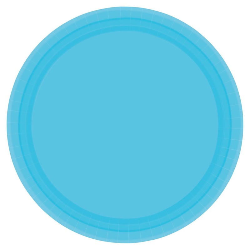 Caribbean Blue Paper Banquet Plates (20ct)