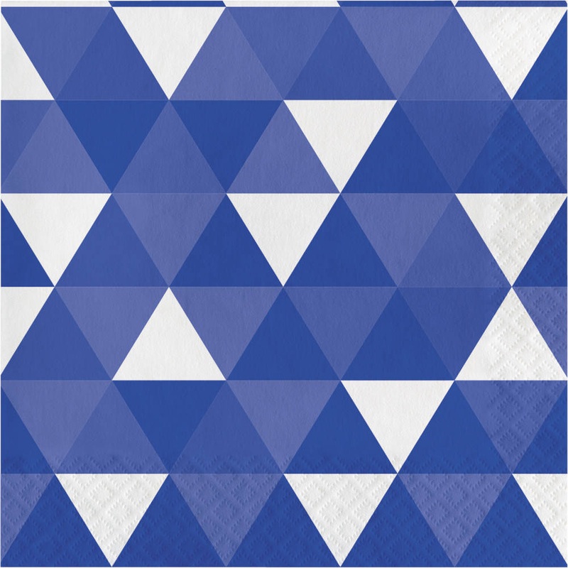 Cobalt Fractal Luncheon Napkins (16ct)