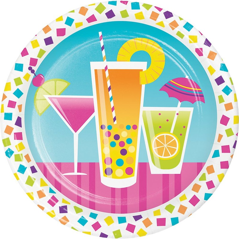 Cocktail Fun Dessert Plates (8 ct)