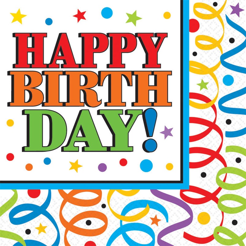 Colorful Birthday Luncheon Napkins (16ct)