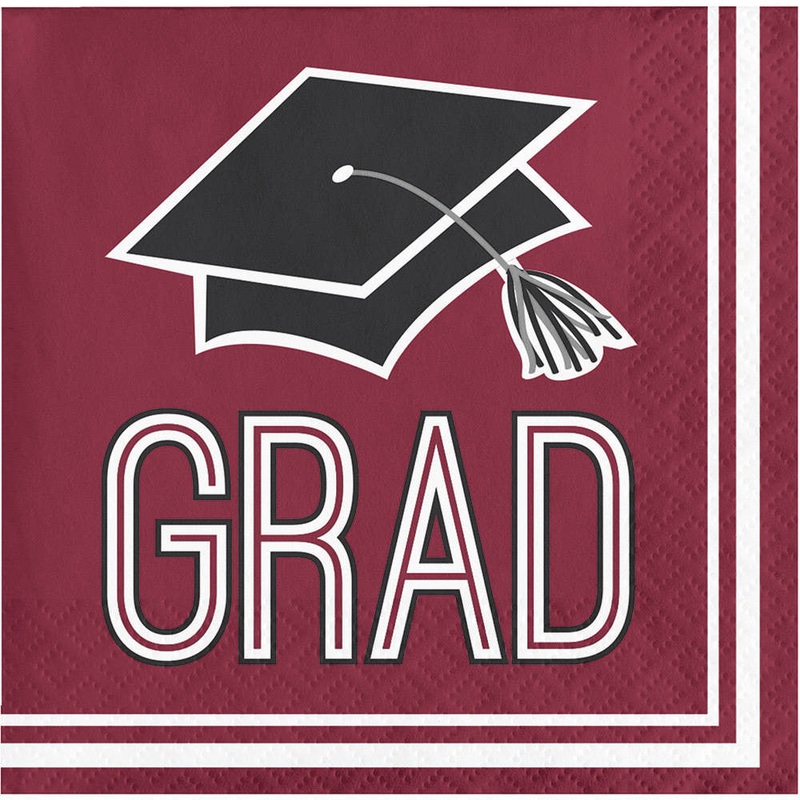 Congrats Grad Berry Beverage Napkins (36 ct)