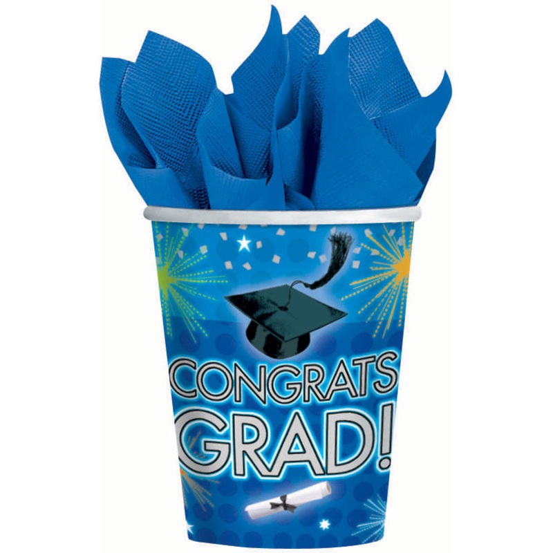 Dazzling Grad 9oz Paper Cups (8ct)
