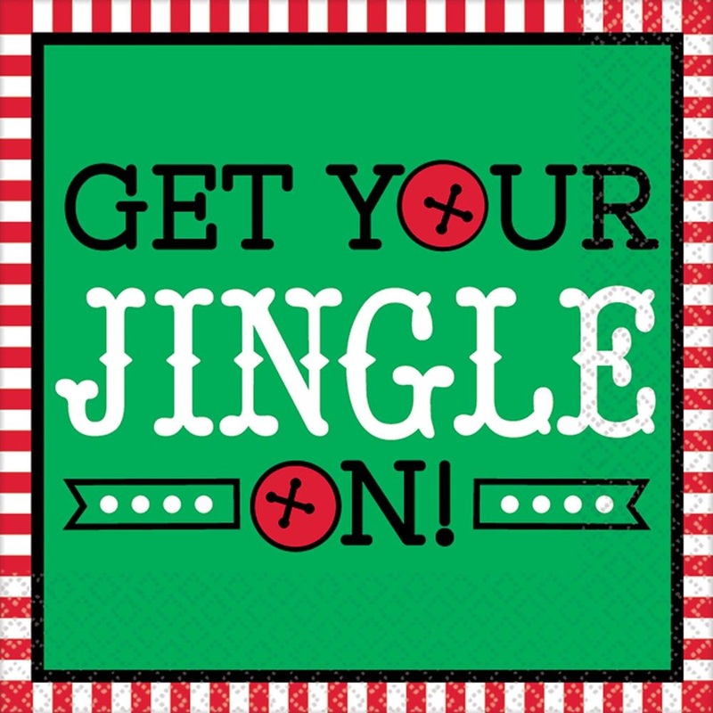 Get Your Jingle On Beverage Napkins (16 ct)