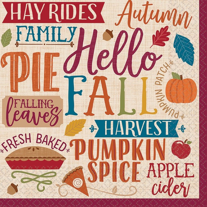 Hello Fall Luncheon Napkins (16 ct)