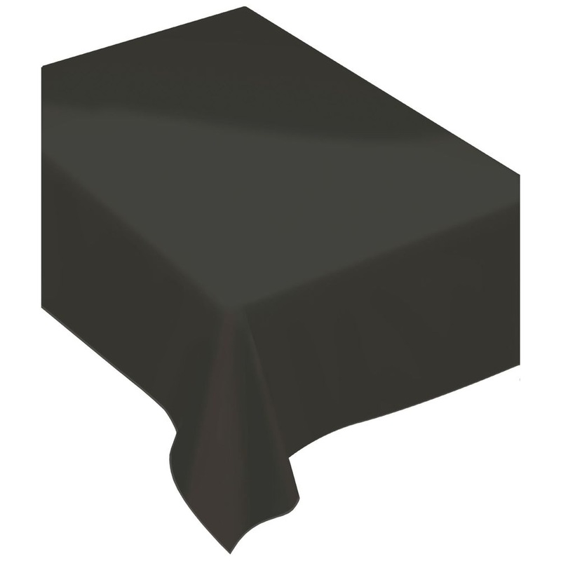 Jet Black Plastic Rectangle Tablecover