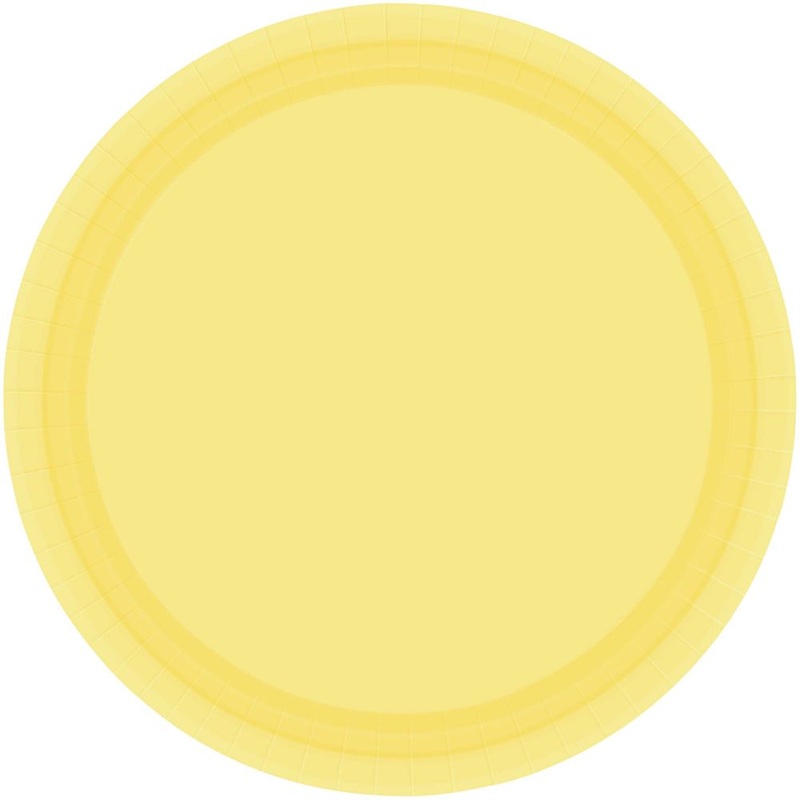 Light Yellow Dinner Paper Plates (20ct)