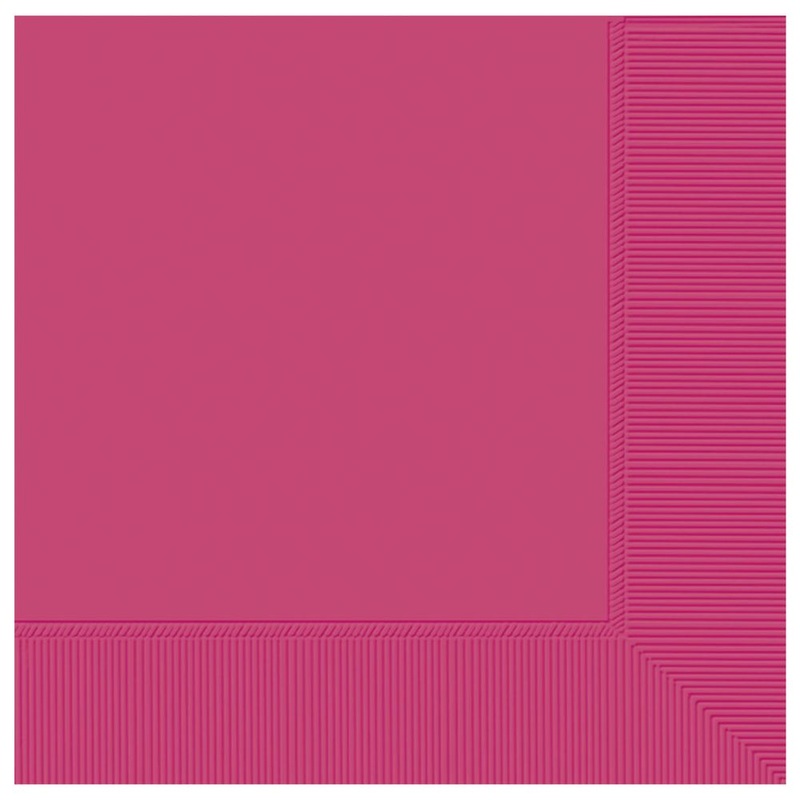 Magenta 2 Ply Beverage Napkin 50 ct