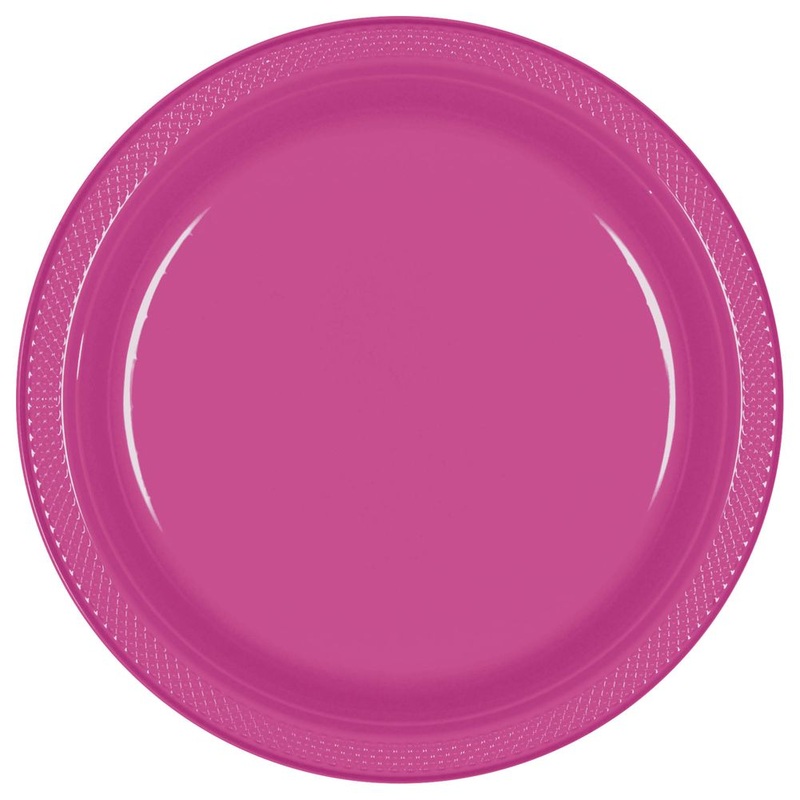 Magenta Plastic Banquet Plates (20ct)