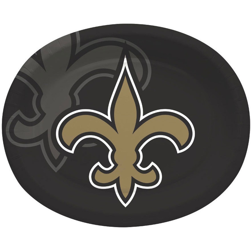 New Orleans Saints Oval Banquet Plates (8ct)