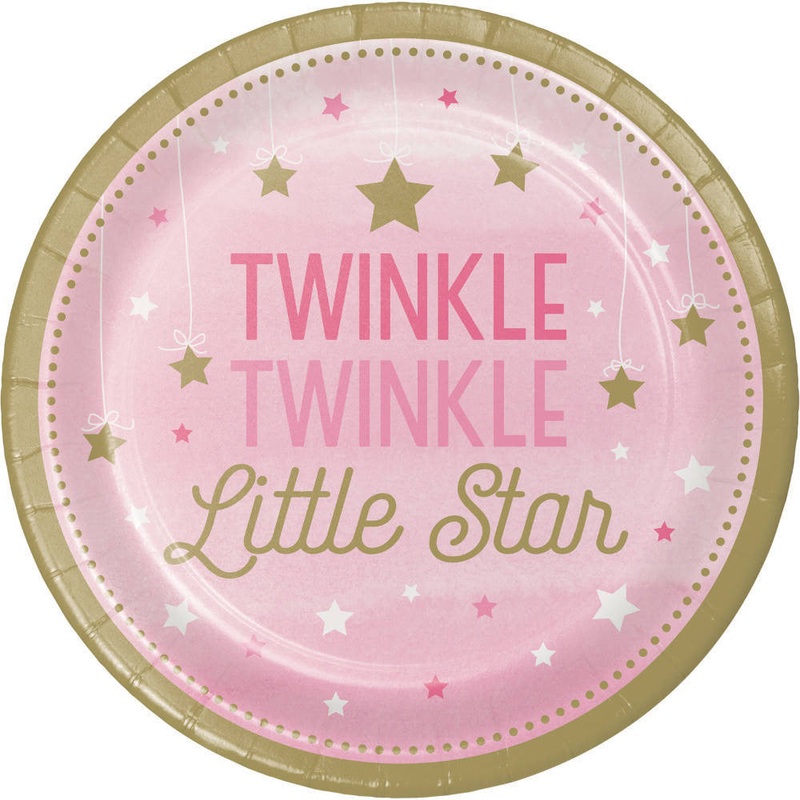 One Little Star Girl Dinner Plates (8ct)