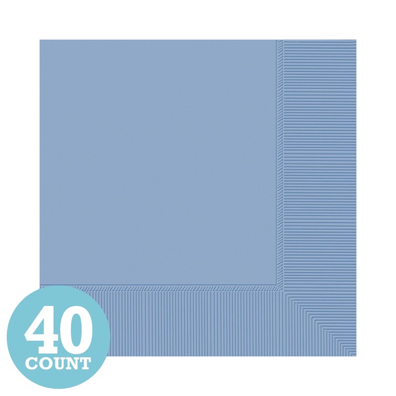 Pastel Blue 2-Ply Beverage Napkins (40ct)