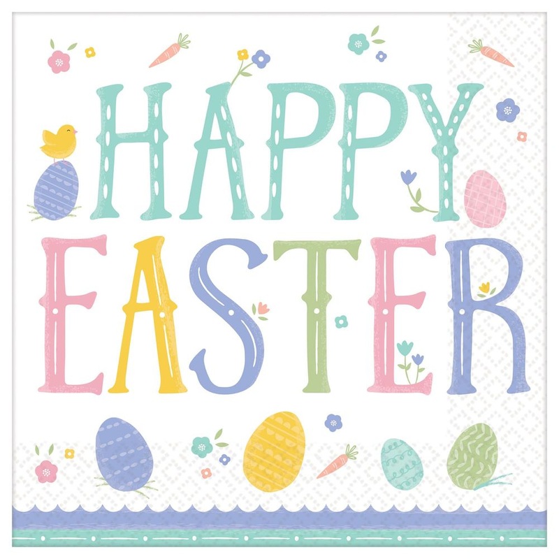 Pretty Pastels Easter Dinner Napkins (16ct)