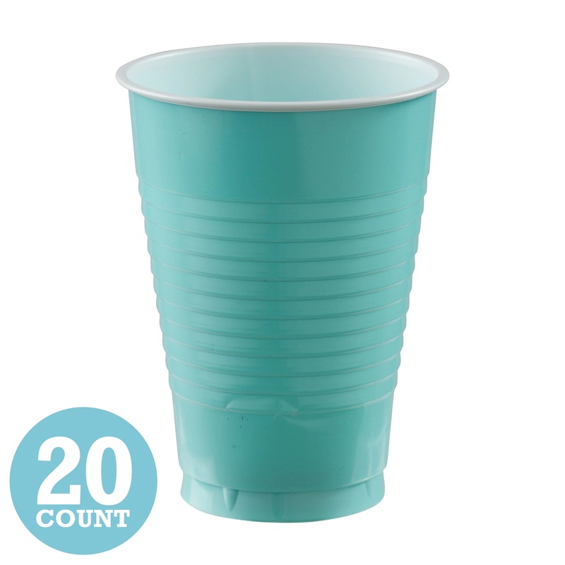 Robins Egg Blue 12 oz Plastic Cups (20ct)