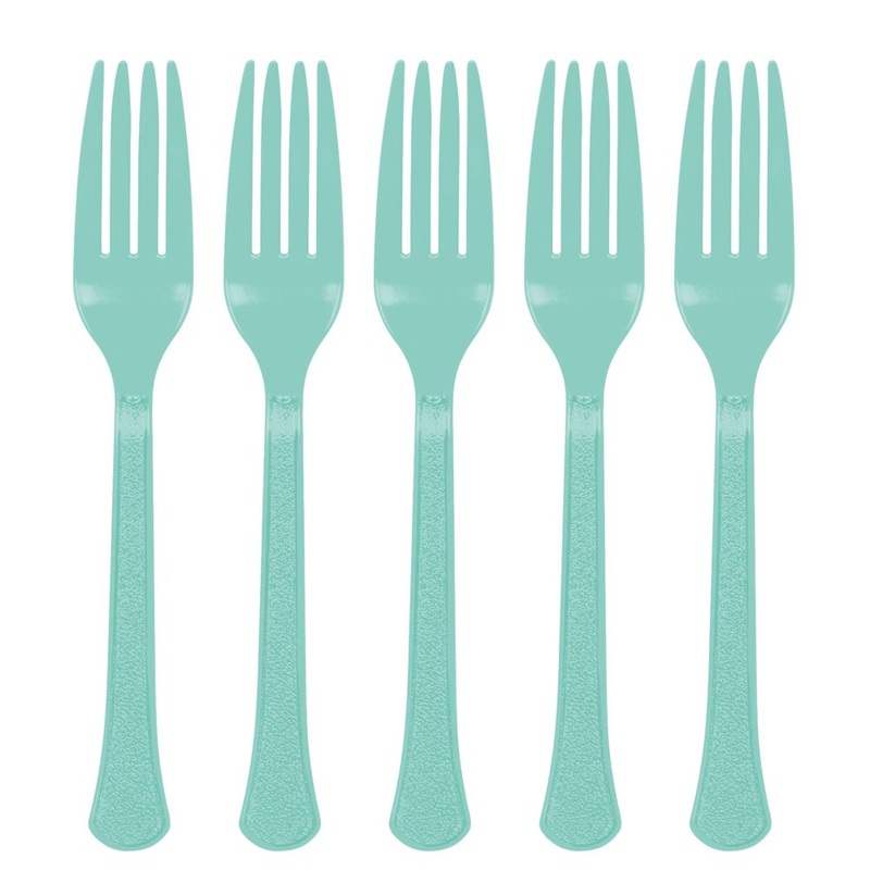 Robins Egg Blue Heavy Weight Premium Fork 20 ct