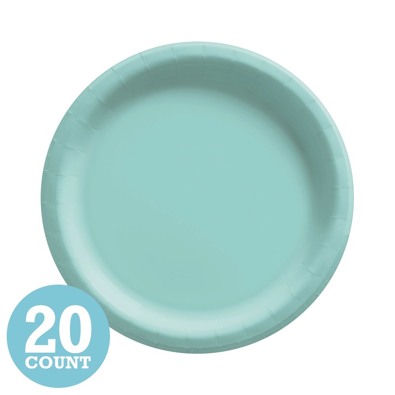 Robins Egg Blue Paper Dessert Plates (20ct)
