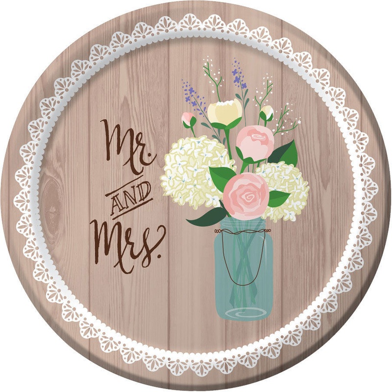 Rustic Wedding Dessert Plates (8ct)