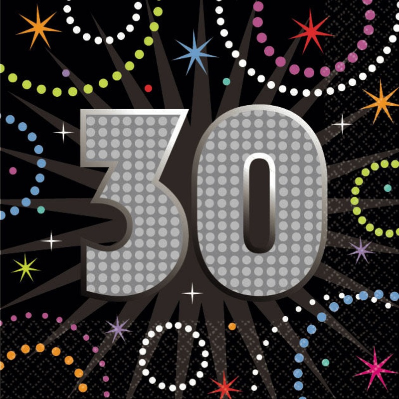 Time To Party 30 Beverage Napkins (16ct)