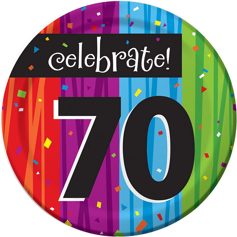 70 Milestones Dessert Plates (8ct)
