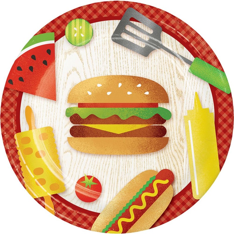 BBQ Time Dessert Plates (8 ct)