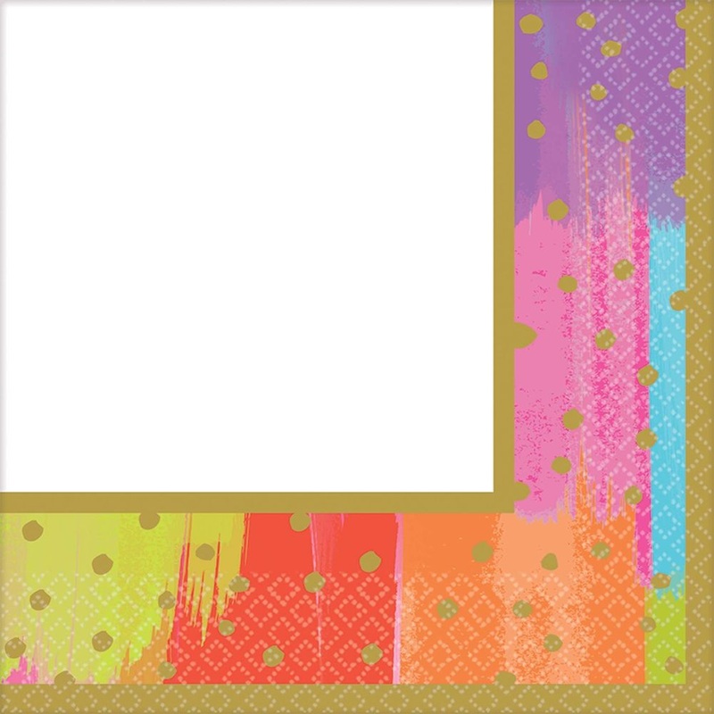 Bright Brushstrokes Luncheon Napkins (16 ct)