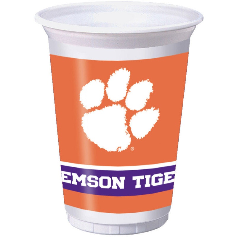 Clemson University 20oz Plastic Cups (8ct)