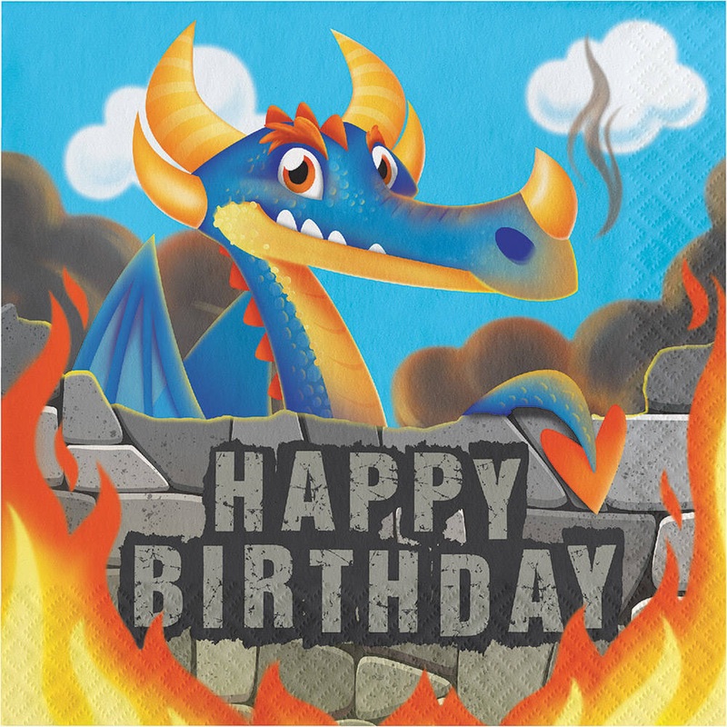 Dragons Happy Birthday Luncheon Napkins (16ct)