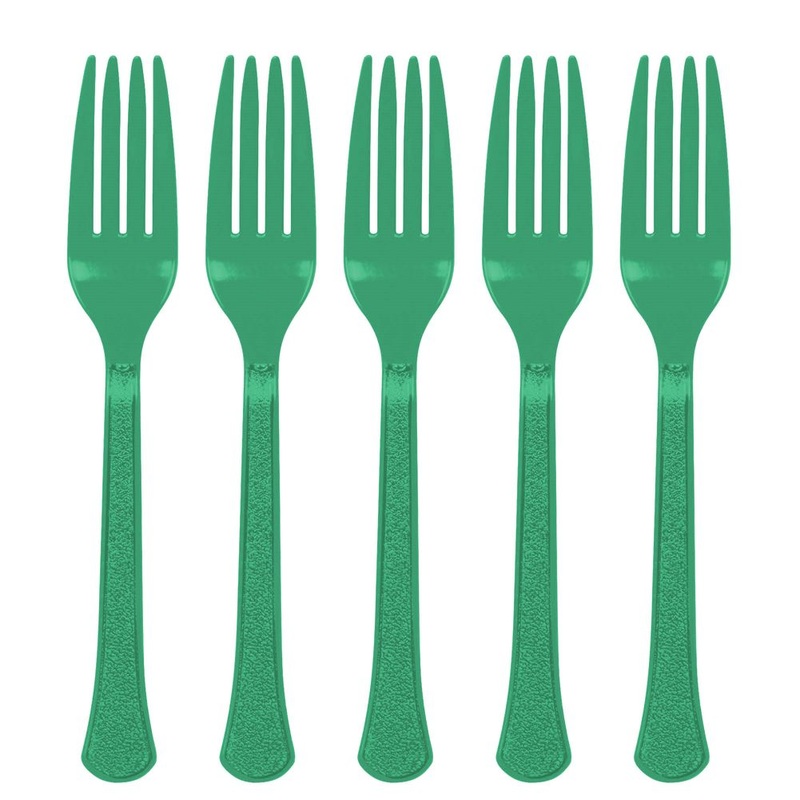 Festive Green Heavy Weight Premium Fork 20 ct