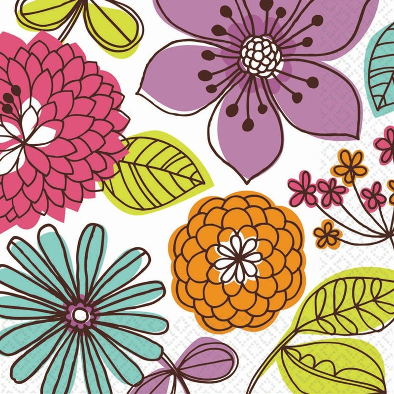 Floral Chic Luncheon Napkins (16ct)