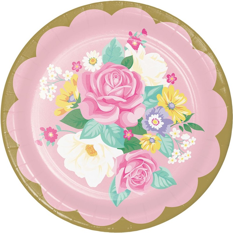 Floral Tea Party Dinner Plates (8ct)