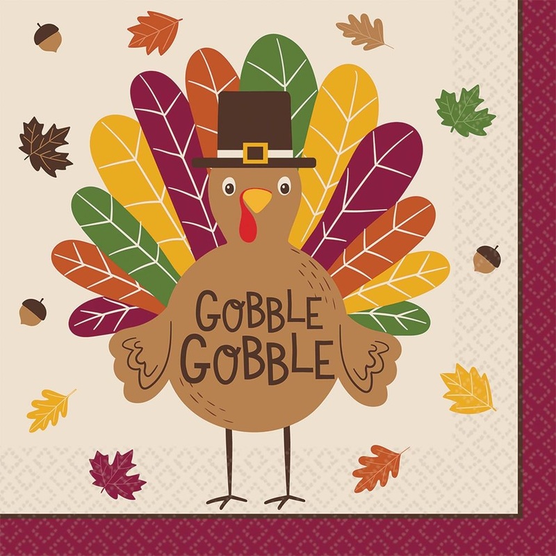 Gobble Gobble Dinner Napkins (16 ct)