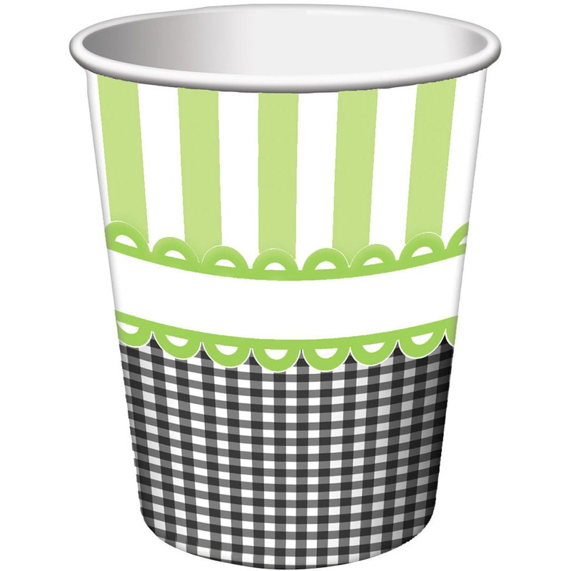 Green Sweet Baby Feet 9oz Cups (8ct)