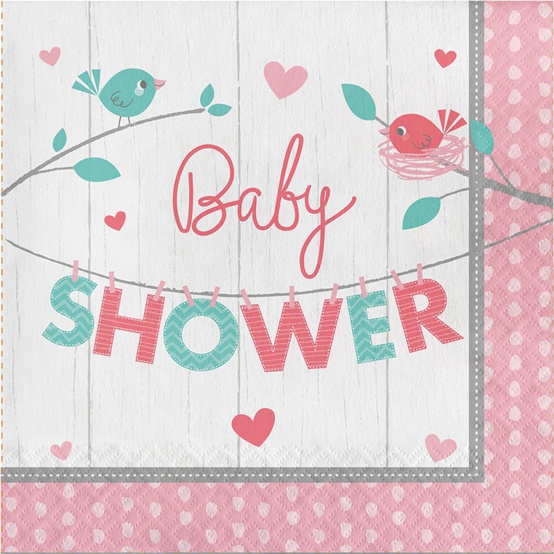 Hello Baby Girl Luncheon Napkins (16 ct)