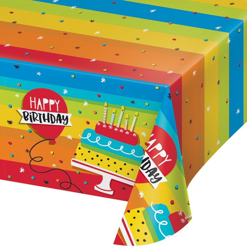 Hoppin' Birthday Plastic Rectangle Tablecover